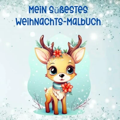 Abbildung von Weihnachtsmalbuch für Kinder ab 4 Jahr: Liebevoll gestaltetes Malbuch Große, süße, weihnachtliche Motive zum Ausmalen