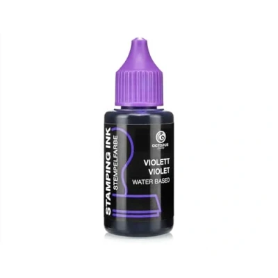 Abbildung von Octopus Fluids Stempelfarbe, Nachfüllfarbe zum Nachtränken von Stempelkissen und Stempelautomaten, 30ml violett ohne Öl