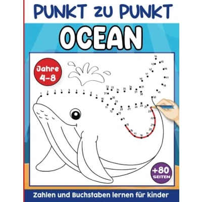 Abbildung von Meerestiere Punkt zu Malbuch für Kinder 4 8 Jahren: Malvorlagen ab Jahren Punkte Verbinden ... Jungen (Mein großes Malbuch)