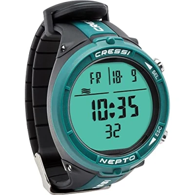 Abbildung von Cressi Unisex Adult Nepto Watch Computer Freitauchen Computeruhr, Blau, Einheitsgröße
