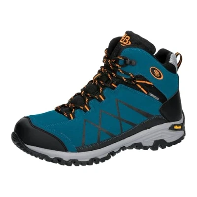 Abbildung von Brütting Unisex Kansas High Traillaufschuhe, Petrol/schwarz/orange, 42 EU