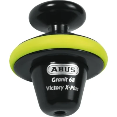 Abbildung von ABUS Bremsscheibenschloss Granit™ Victory Xplus 68 voll Motorradschloss mit Alarm für hohen Diebstahlschutz und hohe Sicherheit Motorrad Zubehör 14 mm Schließbolzen, Gelb