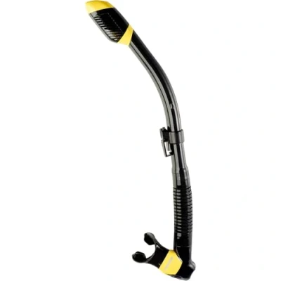 Abbildung von CRESSI Dry Snorkel Black/Yellow Unisex Premium Trockenschnorchel für Tauchen/Apnoe/Schnorcheln, Schwarz/Gelb, Einheitsgröße