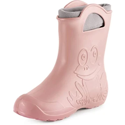 Abbildung von Ladeheid Damen federleichte Eva Gummistiefel Winter Regenschuhe gefüttert LA CA 12 (Puderrosa, 38/39 EU)