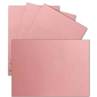 Abbildung von 50 Einzel karten DIN A6 10,5 x 14,8 cm 240 g/m² Altrosa Tonkarton Bastelpapier Bastelkarton Bastel blanko Postkarten