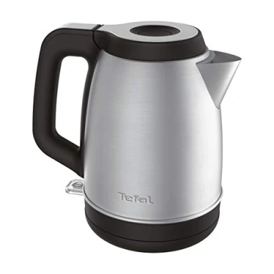 Abbildung von Tefal Element KI280D Premium Wasserkocher aus Edelstahl Kabellos 360 Sockel 2400 W Großes Fassungsvermögen von 1,7 Litern, Schwarz