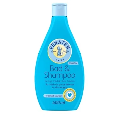Abbildung von PENATEN Bad &amp; Shampoo (400 ml), mildes Baby formuliert ohne Parabene Farbstoffe, speziell für Neugeborene entwickeltes Duschgel Haarshampoo zarte Babyhaut