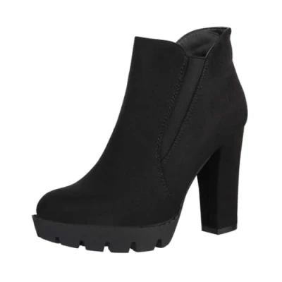 Abbildung von Elara Damen Stiefelette Chunkyrayan EL800 Schwarz 41