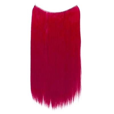 Abbildung von CAISHA 50cm 1 Tresse Extension mit Gummiband Extensions Haarverlängerung Haarteil Glatt Rot E109