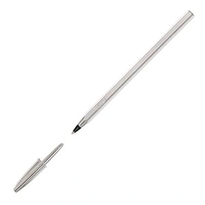 Abbildung von BIC 921339 Kugelschreiber Cristal Shine, silber, 20 Stück, Schreibfarbe schwarz