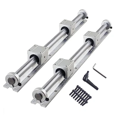 Abbildung von CNCMANS 2Stücke SBR20 1000mm Linearführung Linearschiene Führungsschiene mit 4Stücke SBR20UU Linearlager Gleitblock Lagerblock und 4 Stücke 20mm Anschlagsicherungsring für 3D Drucker