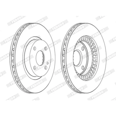 Abbildung von FERODO PREMIER DDF1105C Bremsscheibe 257 24 4 Belüftet beschichtet ohne Schrauben MAZDA: FAMILIA 6, 323 F 6