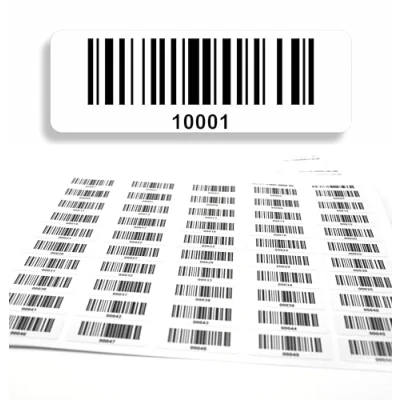 Abbildung von Barcodeetiketten 10001 11000 fortlaufend 5 stellig DGUV Prüfung Barcode Etiketten 1.000 Stck Strichcode Elektrotechnik Code128 selbstklebend 50x17mm (10001 11000)