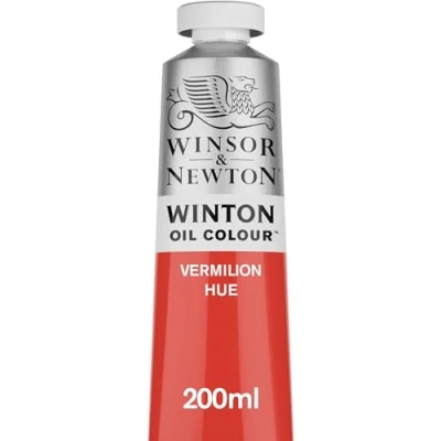 Abbildung von Winsor &amp; Newton 1437682 Winton, feine hochwertige Ölfarbe 200ml Tube mit gleichmäßiger Konsistenz, Lichtbeständig, hohe Deckkraft, Reich an Farbpigmenten Zinnober Farbton