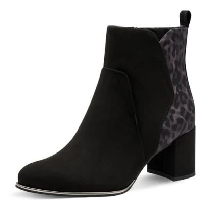 Abbildung von Marco Tozzi Damen 2 25095 41 Stiefelette, Black/Leo, 39 EU