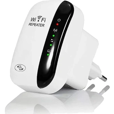 Abbildung von GUVGMY WLAN Repeater, Verstärker 300Mbit/s 2,4GHz WiFi Range Extender, Fast Ethernet Port, WPS Taste, EU Stecker, Mini Verstaerker Receiver Kompatibel mit Allen Geräte