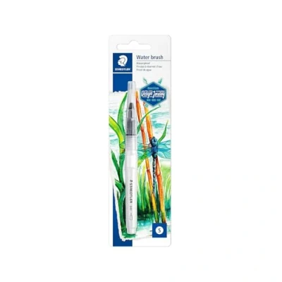Abbildung von STAEDTLER 949 BK 1 C Wasserpinsel (zum Aquarellieren, Malen und Blenden, gleichmäßige Wasserabgabe, robuste Nylonspitze für Formstabilität)