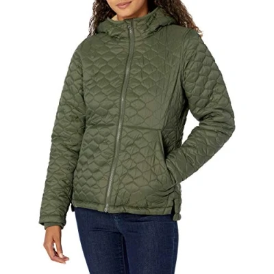 Abbildung von Amazon Essentials Damen Leichter, wasserabweisender Puffermantel mit Sherpa Futter und Kapuze, Olivgrün, XXL
