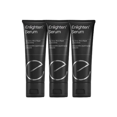 Abbildung von Enlighten Serum Sensitive Repair Zahnpasta Tägliche, vegane, zahnaufhellende zur Linderung von Empfindlichkeit 75 ml 3er Pack (neue Formel)…