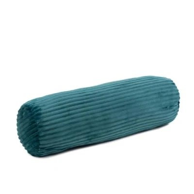 Abbildung von Gözze Kuschelige Kissenrolle in Cord Optik, Ideal als Nackenstütze, 70 x 22 cm Petrol