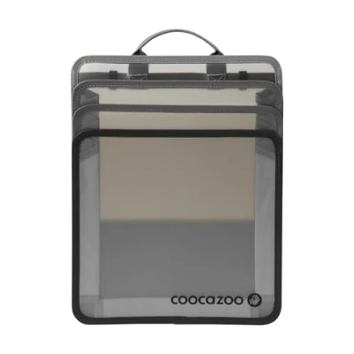 Abbildung von coocazoo Faltbare Heftbox, Black, mit Tragegriff, Heftordner/Heftmappe/Sammelbox für Schulrucksäcke, ausziehbare Seiten, ab der 3. Klasse, DIN A4