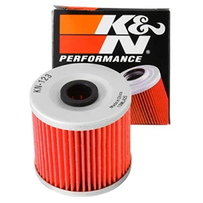 Abbildung von K&amp;N Powersports Ölfilter Kartusche 55x56mm kompatibel mit Kawasaki (KN 123), Rot