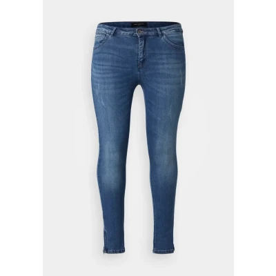 Abbildung von ONLY Carmakoma Damen Carkarla Reg Ank Sk Bj11336 Noos Jeans, Medium Blue Denim, 44 Große Größen EU