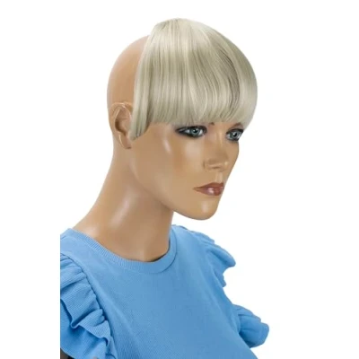 Abbildung von CAISHA Pony Clip In Extensions Stirnfransen Haarteil Haarverlängerung Hellblond HF3