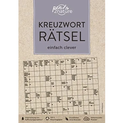 Abbildung von Kreuzworträtsel einfach clever: pen2nature: 100 % Recyclingpapier klimaneutrale Produktion unterstützt Aufforstungsprojekte (pen2nature books)