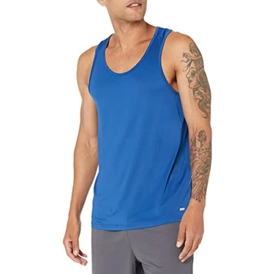 Abbildung von Amazon Essentials Herren Leichtes, Schnelltrocknendes Gym Tanktop Aus Funktionsstretch, Kräftiges Blau, XXL