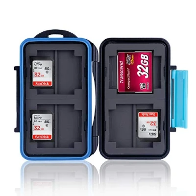 Abbildung von Ares Foto® MC 2 Speicherkarten Schutzbox Memory Card Case Safe Aufbewahrung &amp; Transport für 8 Stück SD Karten und 4 Compact Flash (CF Cards)