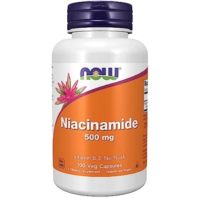Abbildung von Now Foods, Niacinamide, 500 mg, vegane Kapseln, Laborgeprüft, Vitamin B3, Glutenfrei, Sojafrei, Vegetarisch