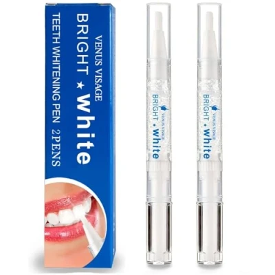 Abbildung von Venus Visage Pen Pro Series Teeth Whitening Stift, 20 Mal Zahnaufhellung, Schmerzfreies Zahnbleaching für Weiße Zähne, Schnelles Zähne Aufhellen, Sanftes &amp; Zahnschonendes Bleichen (2er Pack)