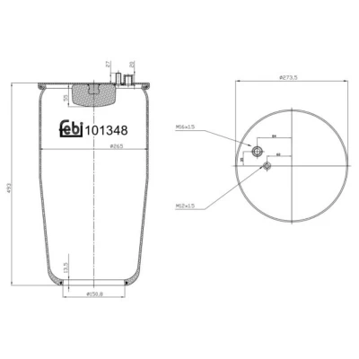 Abbildung von FEBI BILSTEIN 101348 Federbalg, Luftfederung