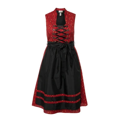 Abbildung von Ulla Popken Damen Dirndl Viola Schnürung Kleid, Salsa, 46