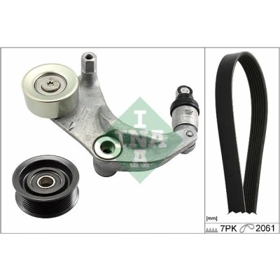 Abbildung von INA 529 0153 10 Keilrippenriemensatz Generatorfreilauf prüfen und ggf. erneuern HONDA: CIVIC 8 Hatchback, CR V 3, 4