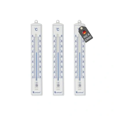 Abbildung von Lantelme 3 Stück Gartenthermometer Set Wetterfest Außenthermometer Innenthermometer Analog Thermometer in Weiß auch für Innen Zimmer und Außen Garten 8957