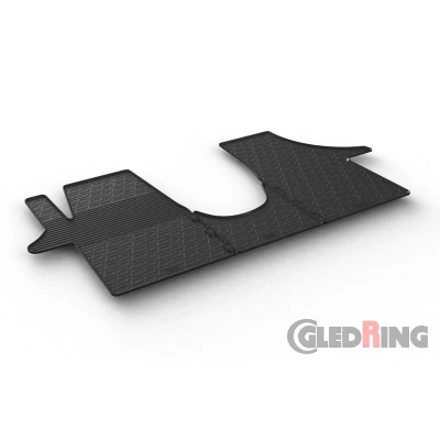 Abbildung von Gledring 0928 Fußmattensatz Gummi hinten 3 schwarz 750mm 550mm VOLKSWAGEN: Transporter 5 Bus, 5, 6