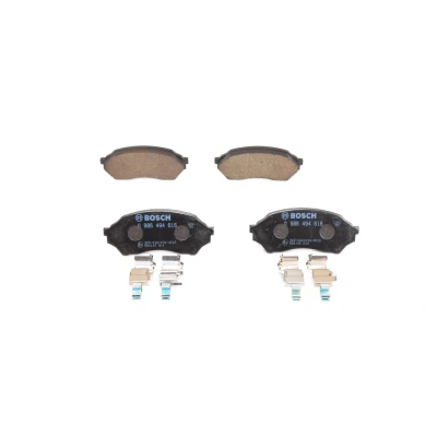 Abbildung von BOSCH 0 986 494 616 Bremsbelagsatz Low Metallic mit akustischer Verschleißwarnung Anti Quietsch Blech MAZDA: 323 F 6