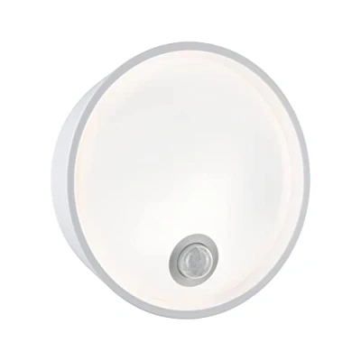 Abbildung von Paulmann LED Außen Wandleuchte »Platomo IP44 rund 180mm 3000K 14,5W 1200lm 230V Kunststoff«, 1 flammig, Bewegungsmelder seewasserresistent