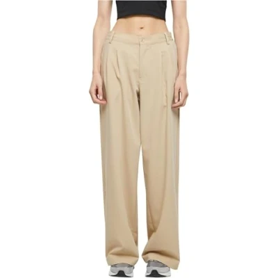Abbildung von Urban Classics Ultra WIDE Pleatfront Stoffhose, Damen, Größe: Small, Wetsand