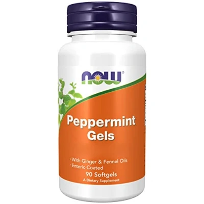 Abbildung von Now Foods, Peppermint Gels, Pfefferminzöl, mit Ingwer und Fenchel, 90 Weichkapseln, Laborgeprüft, Glutenfrei