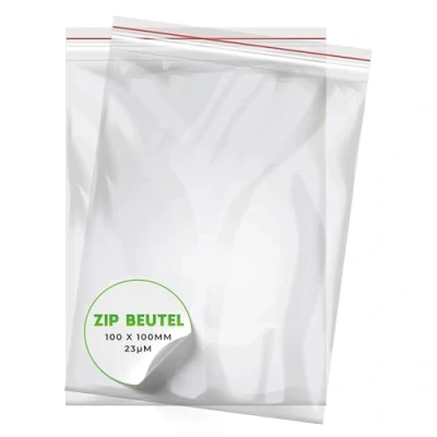 Abbildung von V1 Trade Zip Beutel Set 100 Stück x mm Baggys Robuste Druckverschlussbeutel Wiederverschließbare zu Einer Besseren Organisation Plastikbeutel Verschließbar
