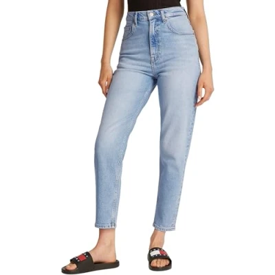 Abbildung von Tommy Jeans Damen Hose Mom Jean High Waist, Blau (Denim Light), 28W/28L