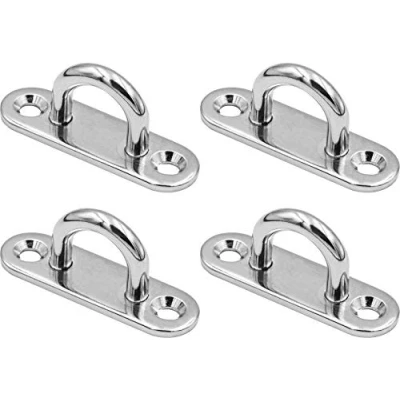 Abbildung von Pangaea Tech Edelstahl Augplatte 5mm 4er Set rostfreie Decksplatte, Wandbefestigung, Riemenkrampe und Befestigungsöse