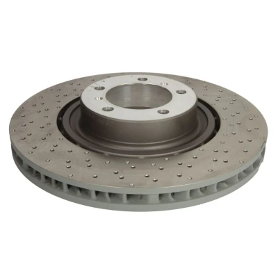 Abbildung von SHW Performance PFR49016 Bremsscheibe Vorderachse rechts 380 34 innenbelüftet, Verbundbremsscheibe, gelocht/genoppt beschichtet hochgekohlt