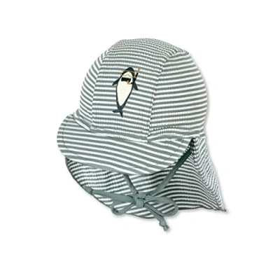 Abbildung von Sterntaler Unisex Kinder Badeschirmmütze mit Nackenschutz Schirmmütze Hai UV Schutz 50+ dunkelgrün, 43