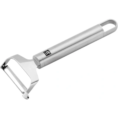 Abbildung von ZWILLING Pro Pendelschäler, Länge: 17 cm, Rostfreier Edelstahl, Ergonomisch geformter Griff, Silber