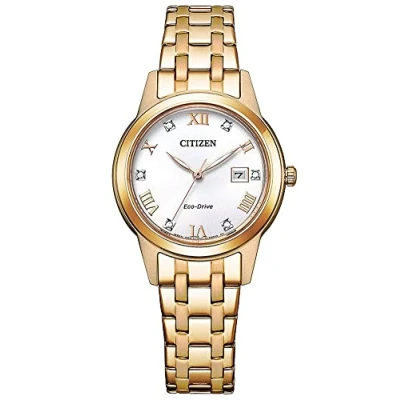 Abbildung von Citizen Damen Analog Quarz Uhr mit Edelstahl Armband FE1243 83A
