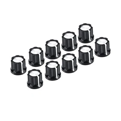 Abbildung von 10 stück Volume knöpfe,Volume Knob gitarre Knopf Potiknopf Lautstärkeregler, Bass Tone Knöpfe Durable Potentiometer Lautstärkeregler s für D Shaped Shaft E